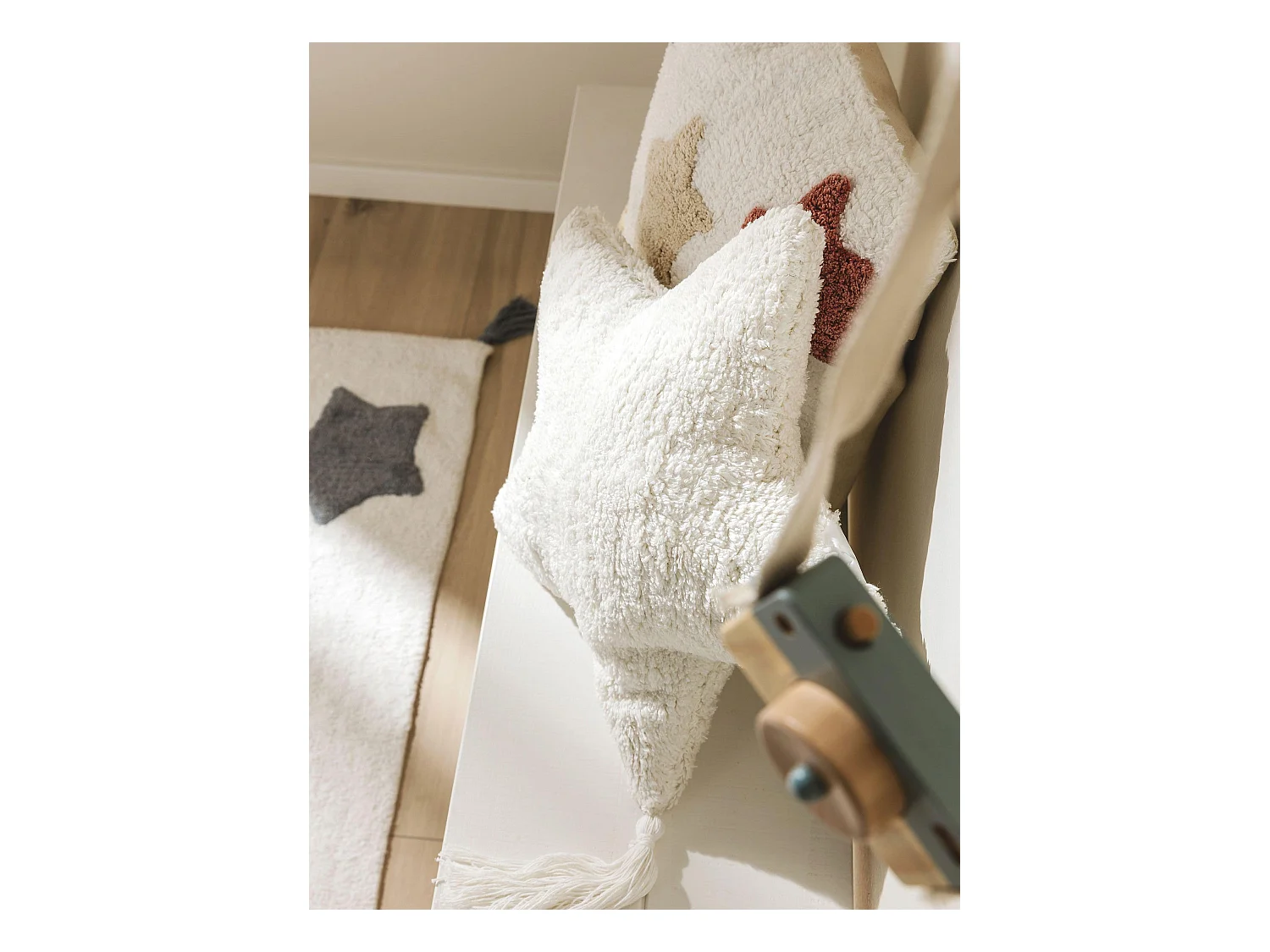 Coussin Stars Crème 45x45 cm