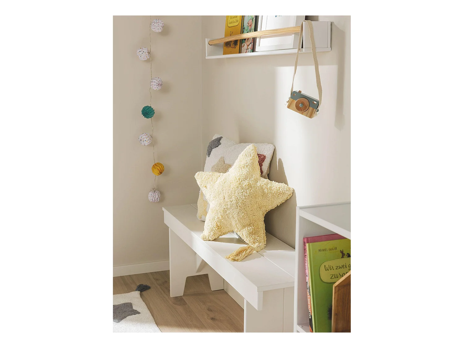 Coussin Stars Jaune 45x45 cm