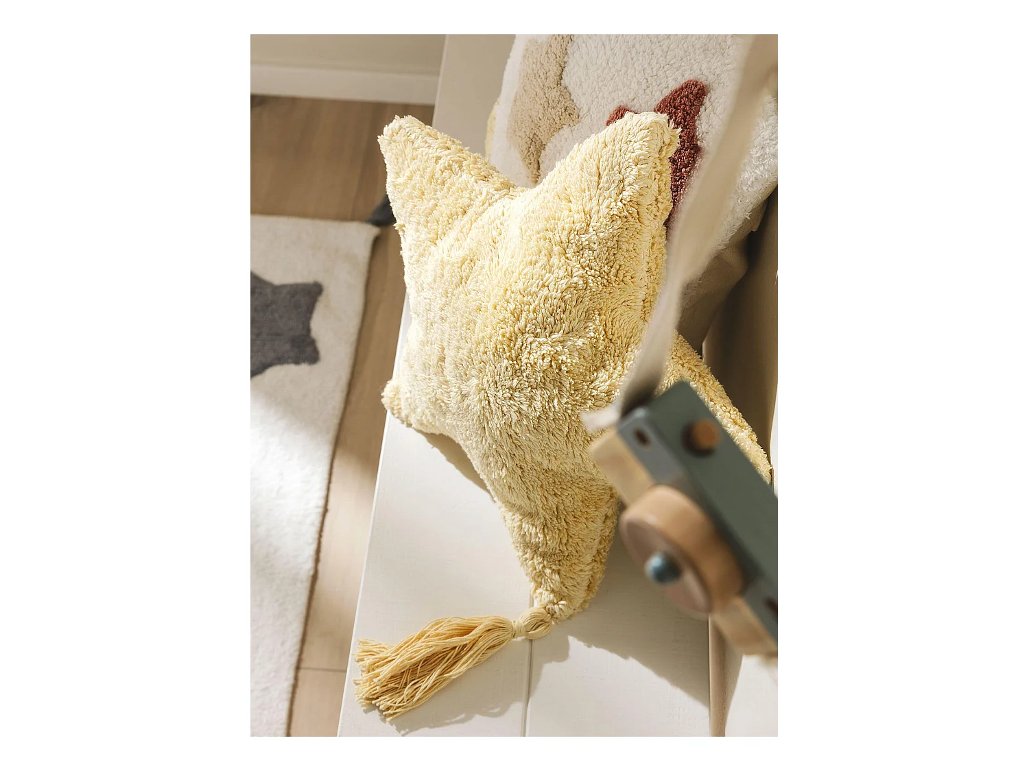 Coussin Stars Jaune 45x45 cm