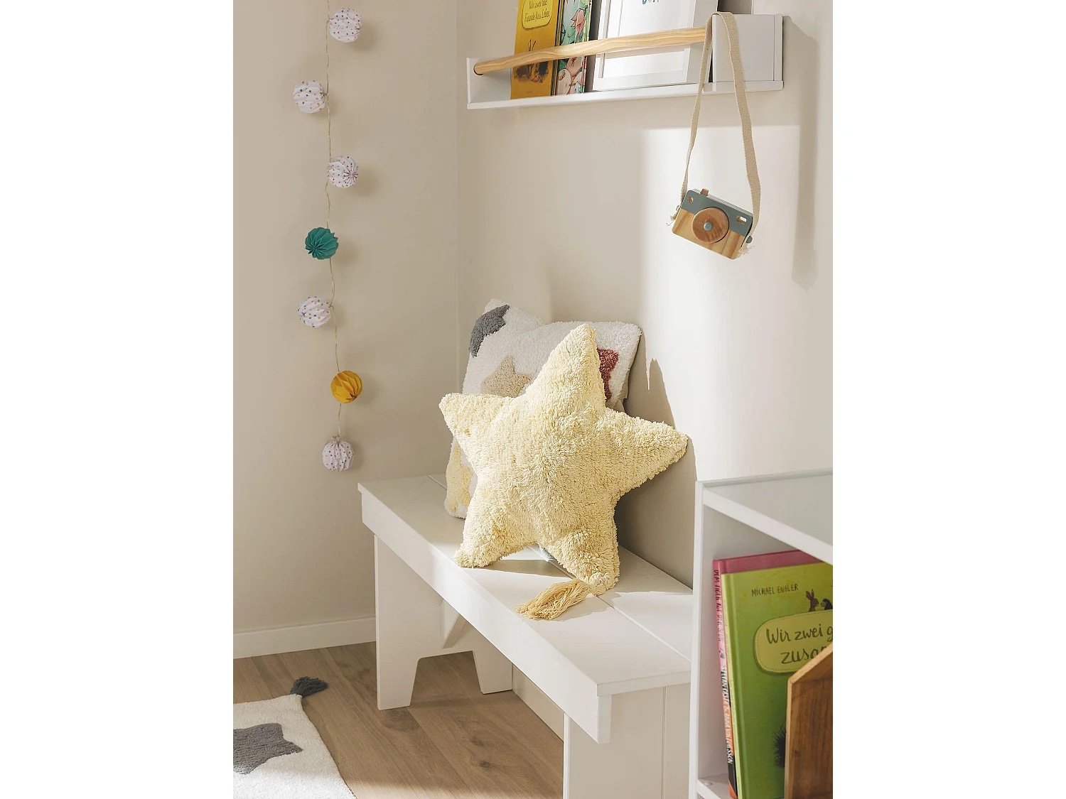 Coussin Stars Jaune 45x45 cm