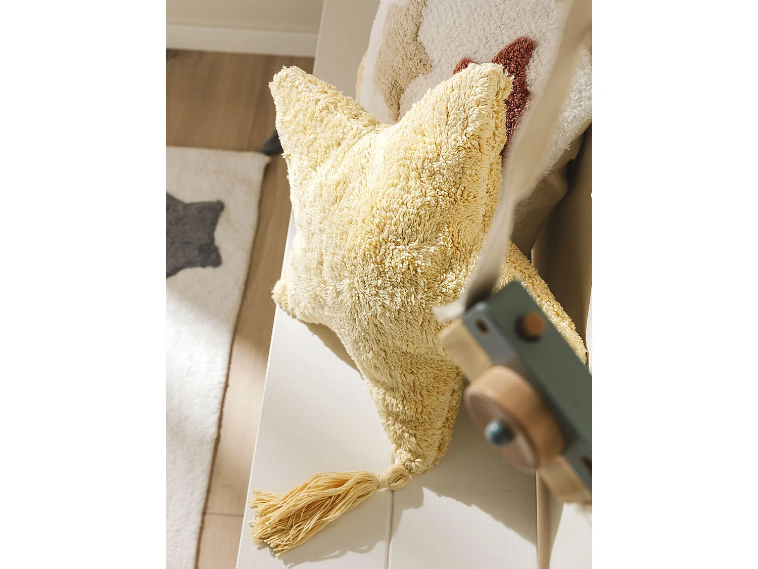 Coussin Stars Jaune 45x45 cm