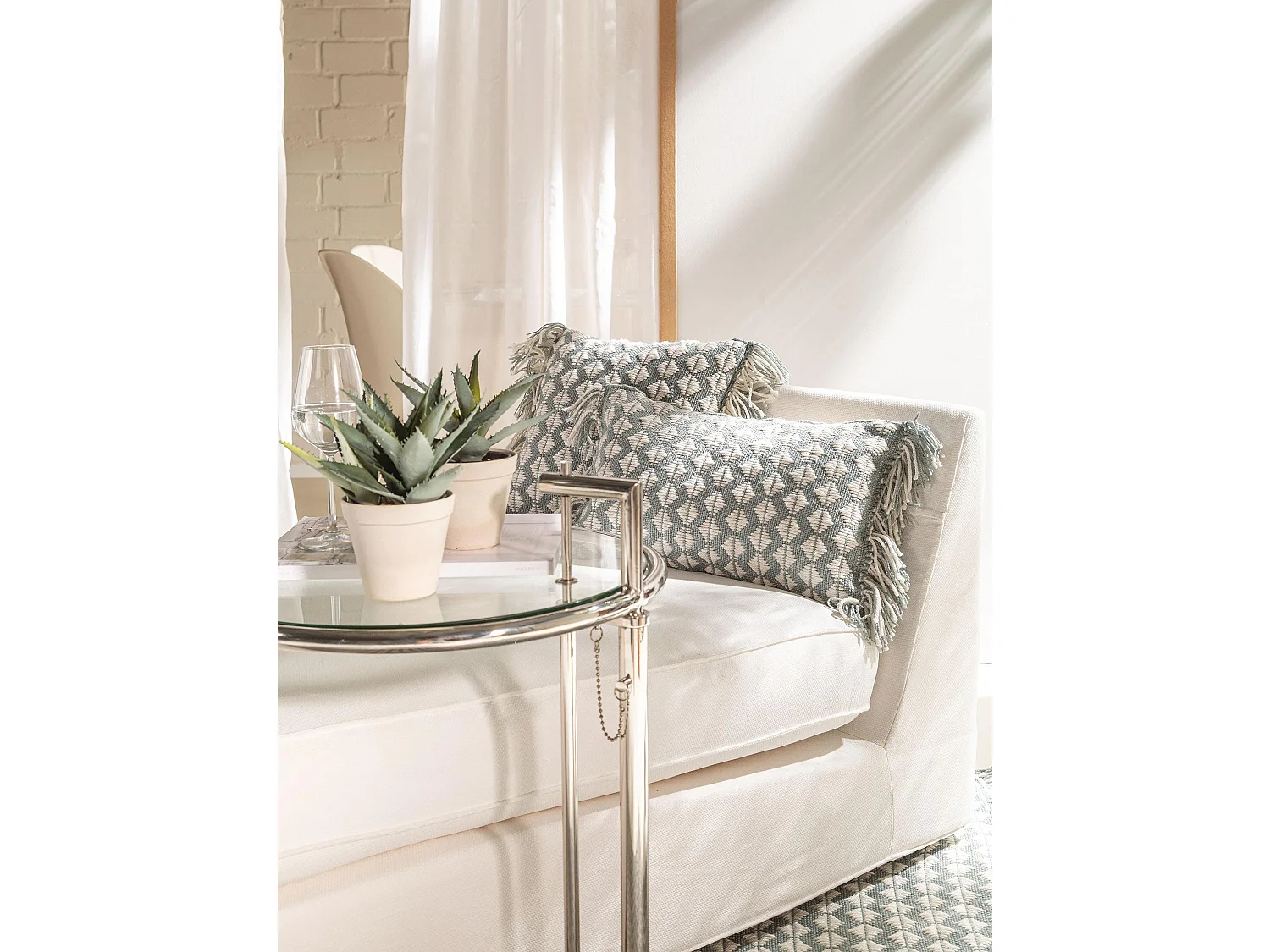 Coussin d'intérieur et d'extérieur Morty Bleu 30x50 cm