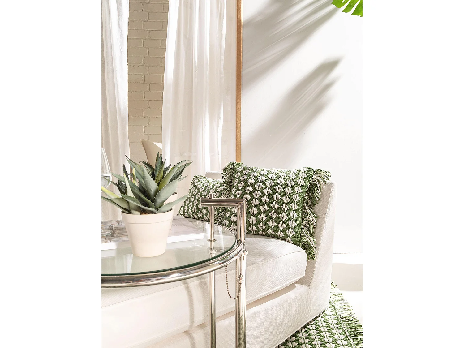 Coussin d'intérieur et d'extérieur Morty Vert 40x40 cm