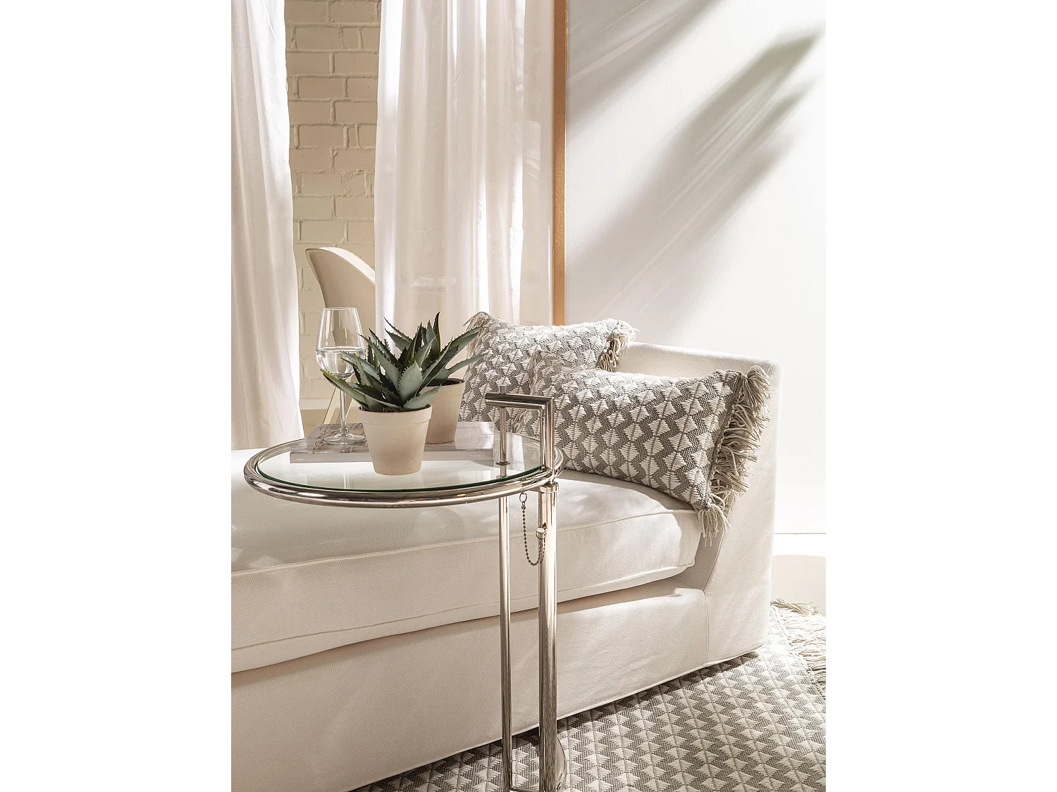 Coussin d'intérieur et d'extérieur Morty Gris 30x50 cm