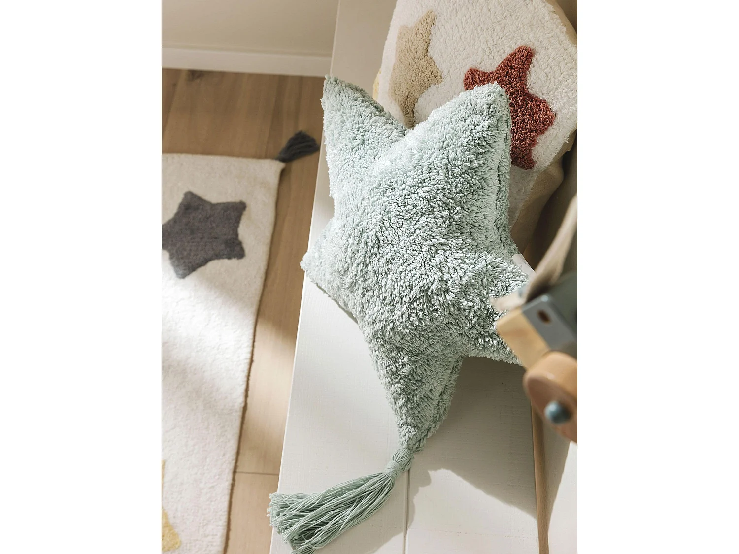 Coussin Stars Menthe 45x45 cm