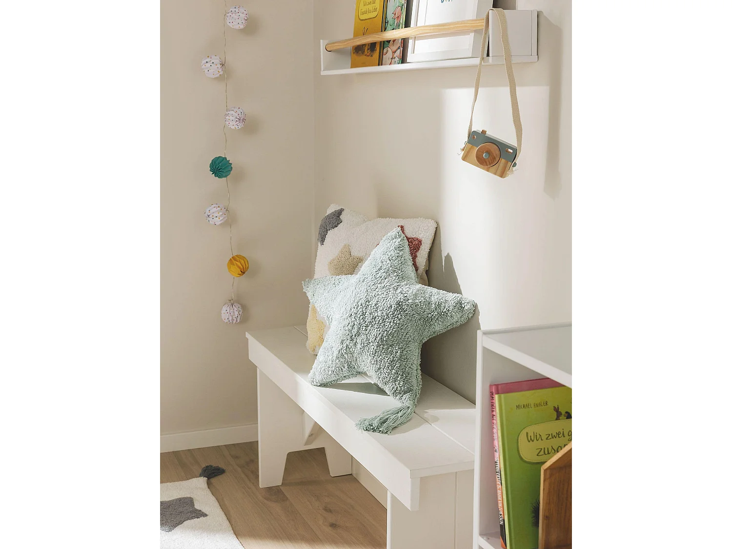 Coussin Stars Menthe 45x45 cm