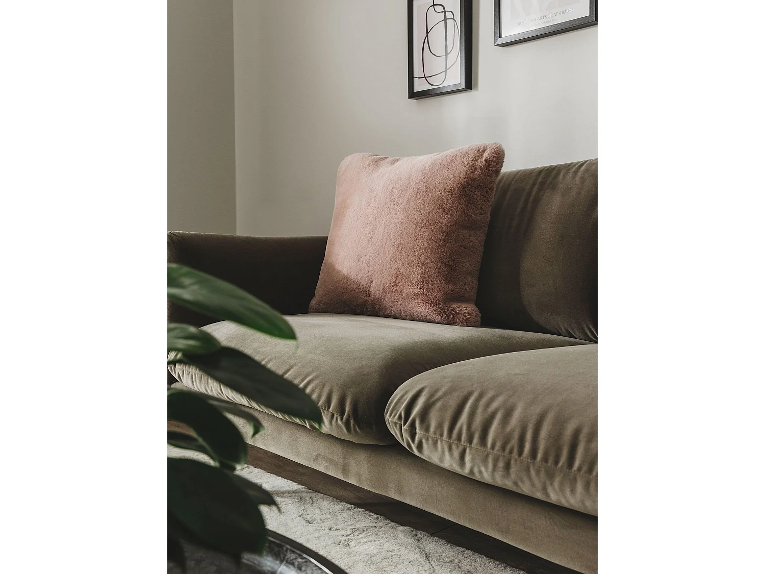 Housse de coussin Dave Rose 45x45 cm