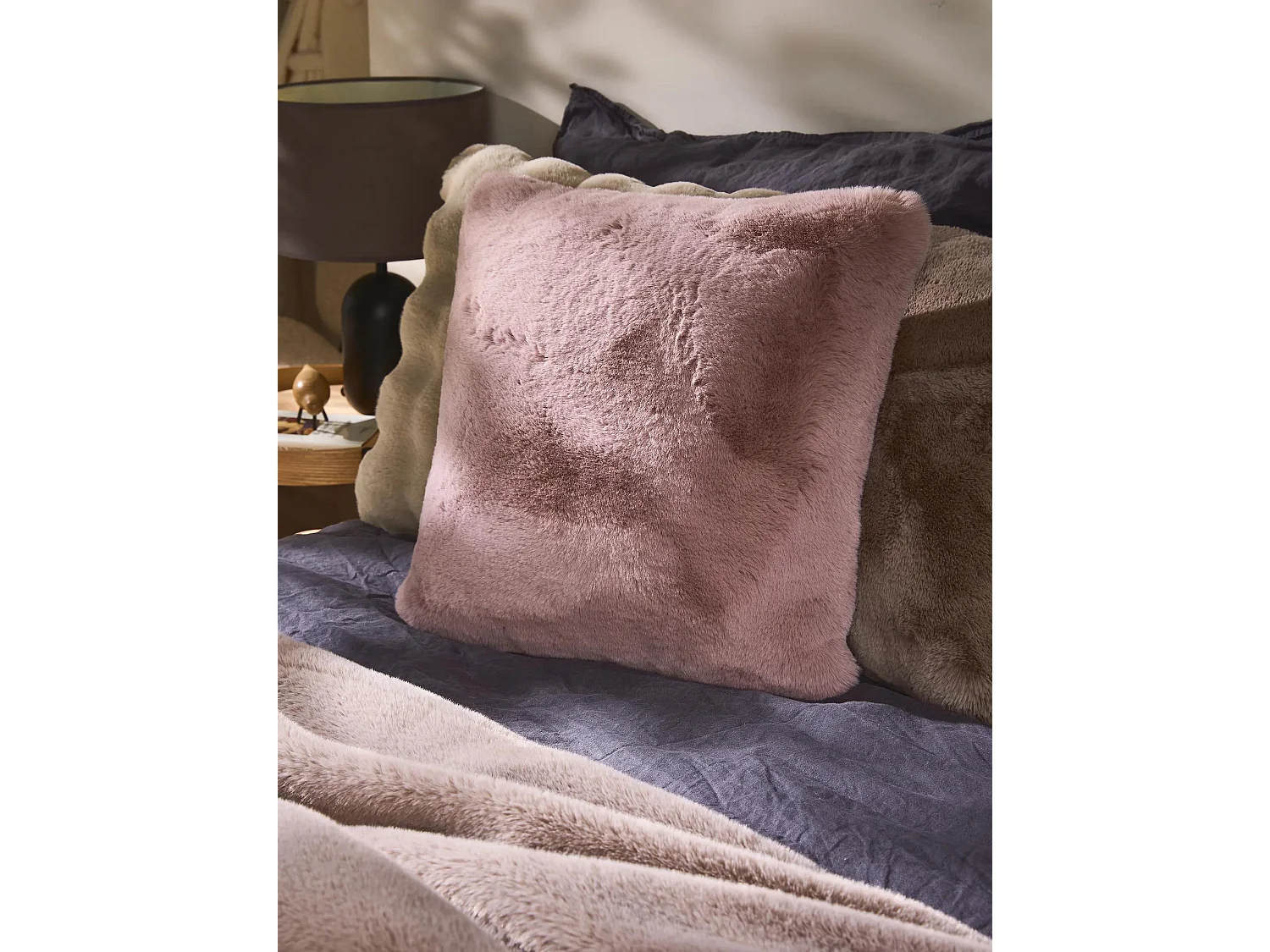 Coussin Dave Rose 45x45 cm