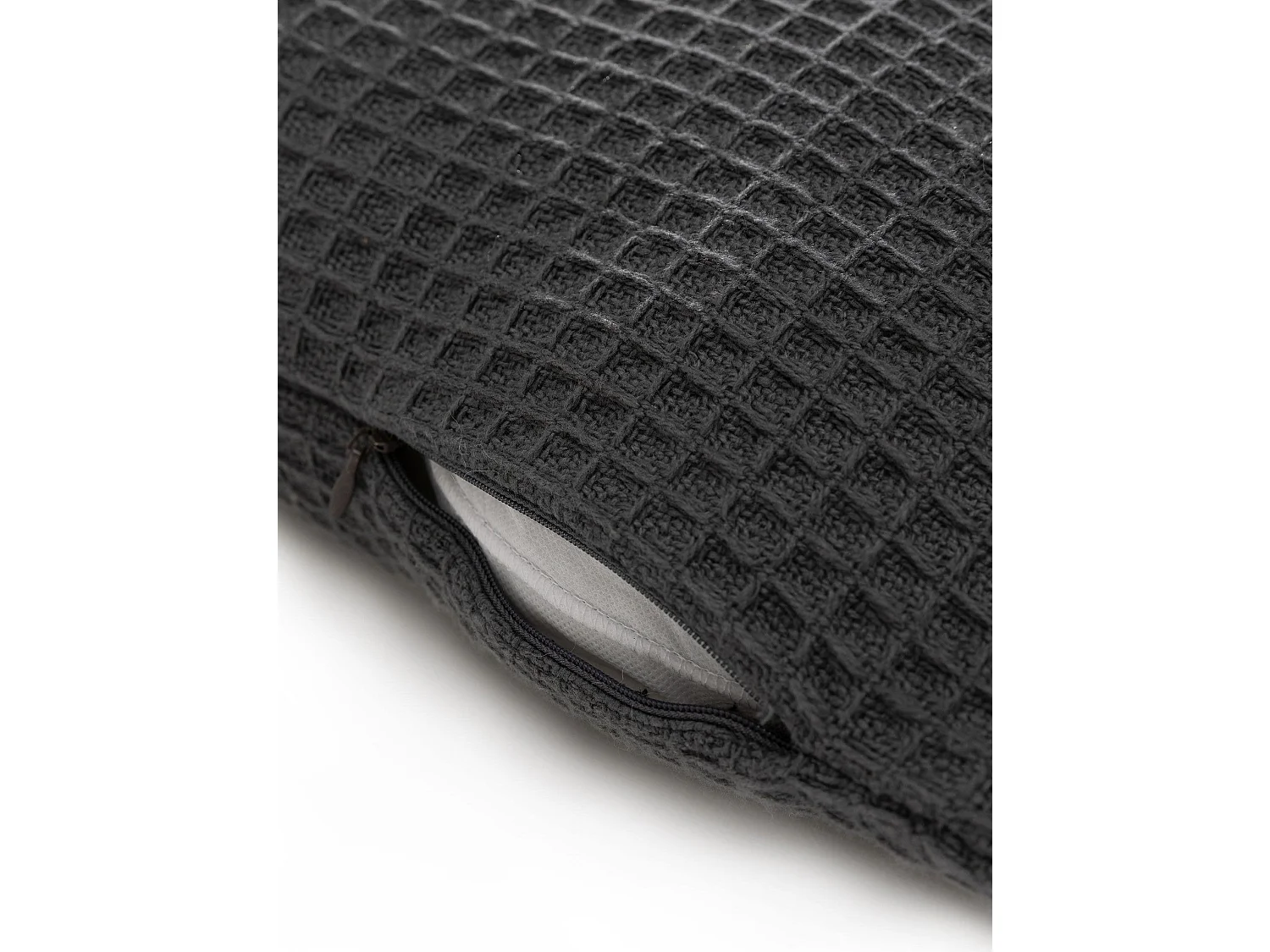 Housse de coussin Amalia Gris foncé 45x45 cm