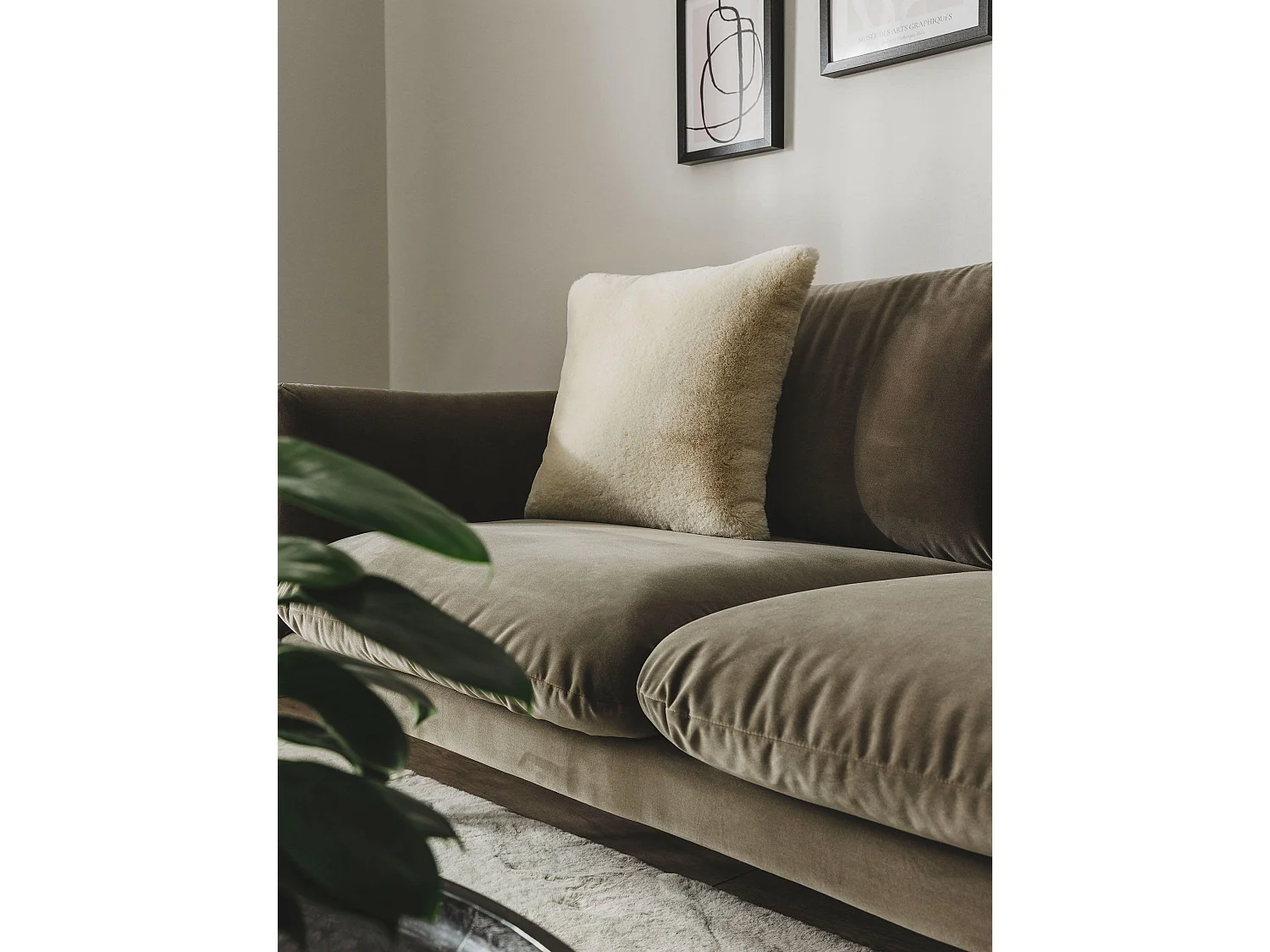 Housse de coussin Dave Crème 45x45 cm