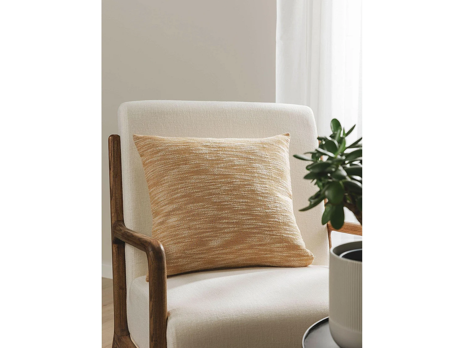 Housse de coussin Nadia Jaune 45x45 cm