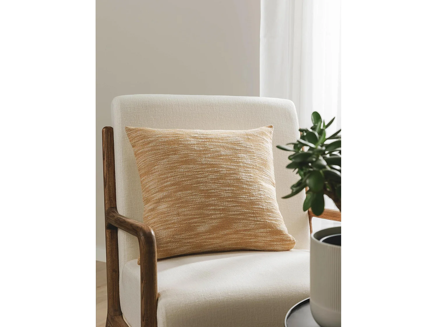 Housse de coussin Nadia Jaune 45x45 cm
