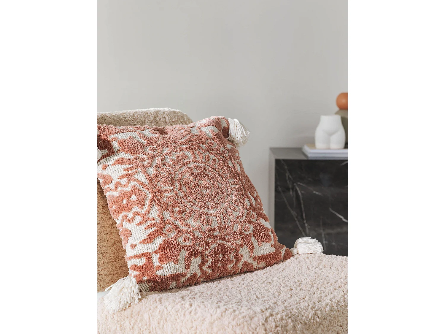 Housse de coussin Elias Terracotta 45x45 cm