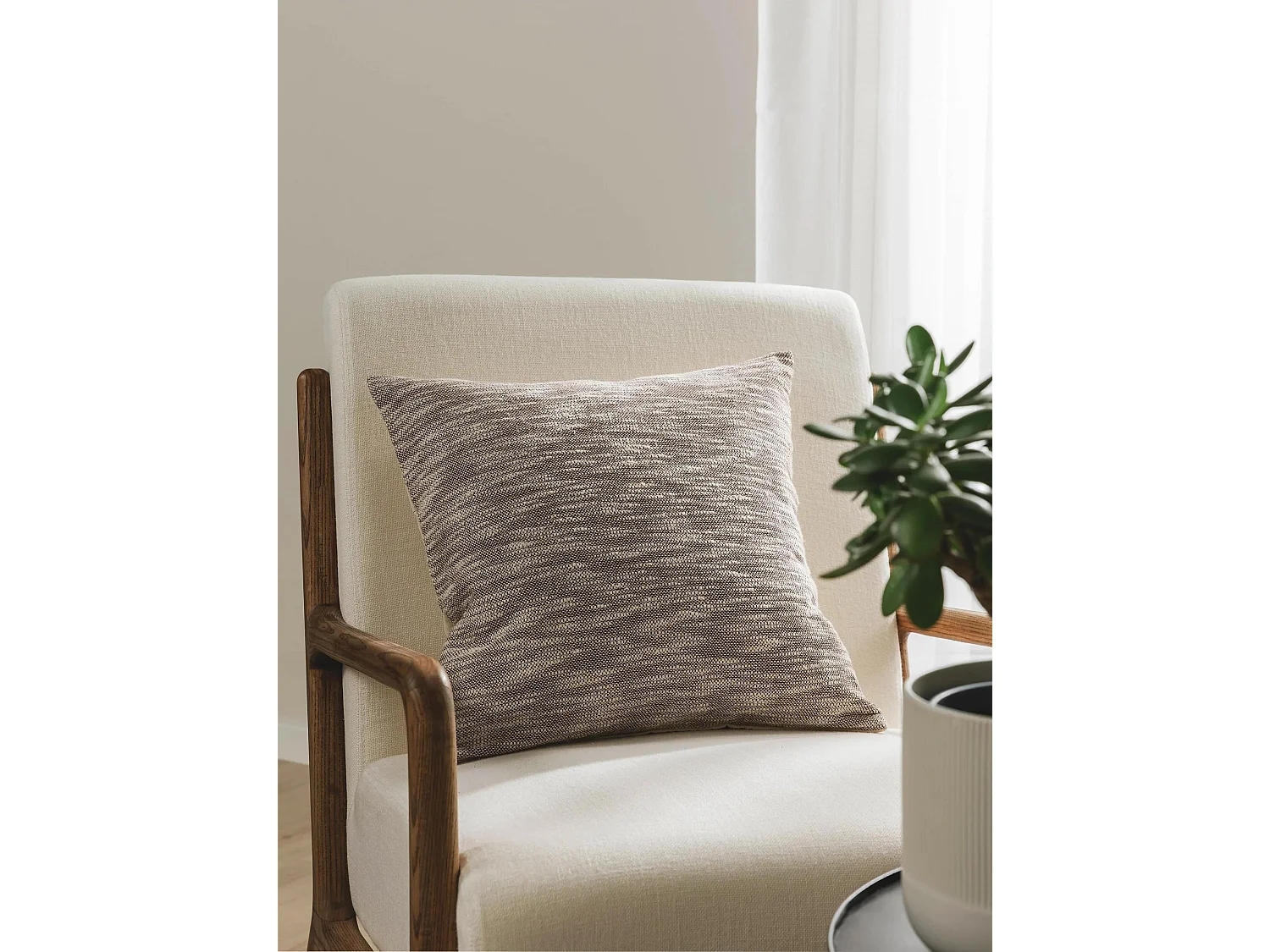 Housse de coussin Nadia Marron 45x45 cm
