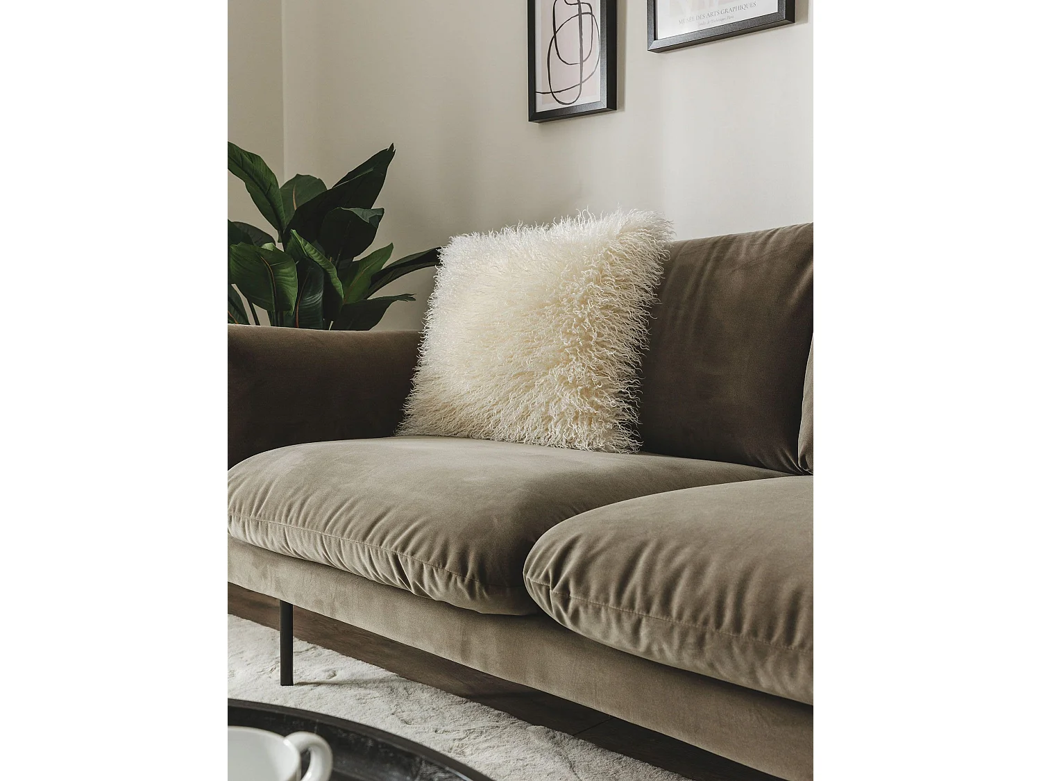 Housse de coussin Oscar Crème 45x45 cm