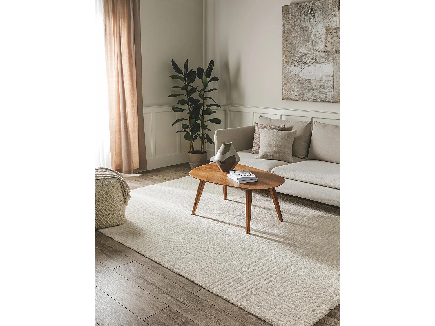 Tapis Tacoma Crème 240x340 cm