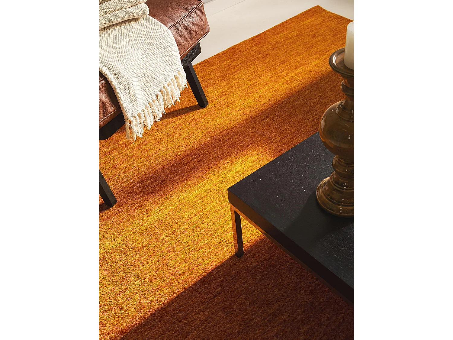 Tapis de laine Jamal Jaune 300x400 cm