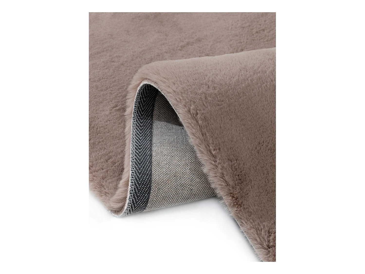 Tapis de fourrure Dave Taupe 80x240 cm