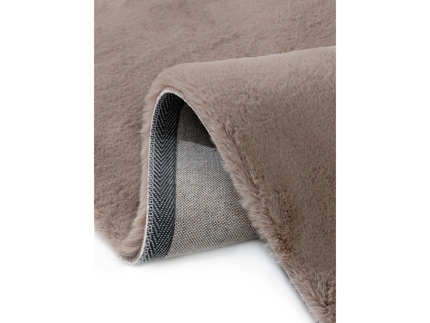 Tapis de fourrure Dave Taupe 80x240 cm