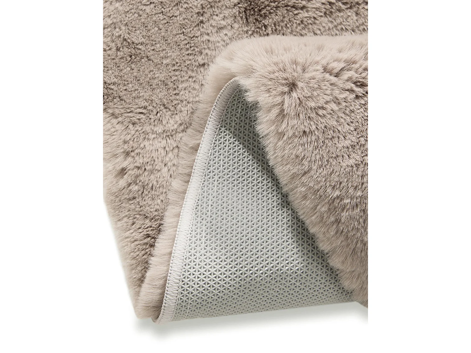 Tapis de fourrure Dave Taupe 80x240 cm