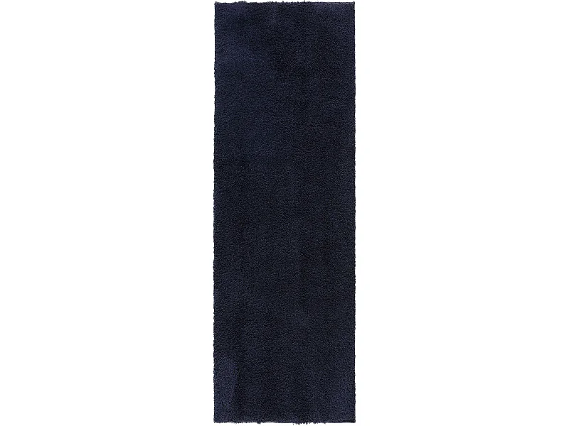 Tapis à poils longs Soda Bleu foncé 80x240 cm