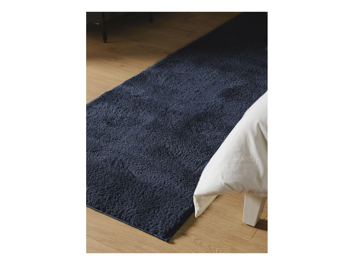 Tapis à poils longs Soda Bleu foncé 80x240 cm