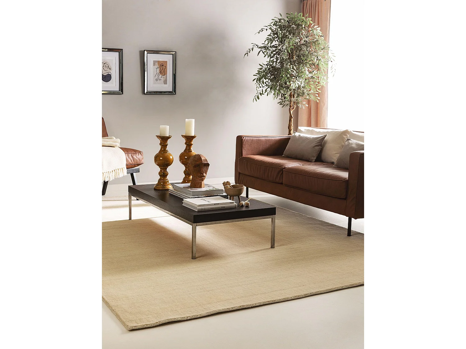 Tapis de laine Jamal Crème 200x300 cm