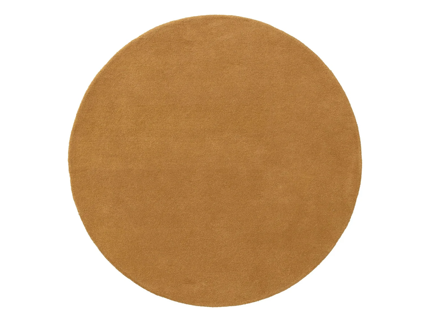 Tapis en laine rond Bent Jaune ø 150 cm rond