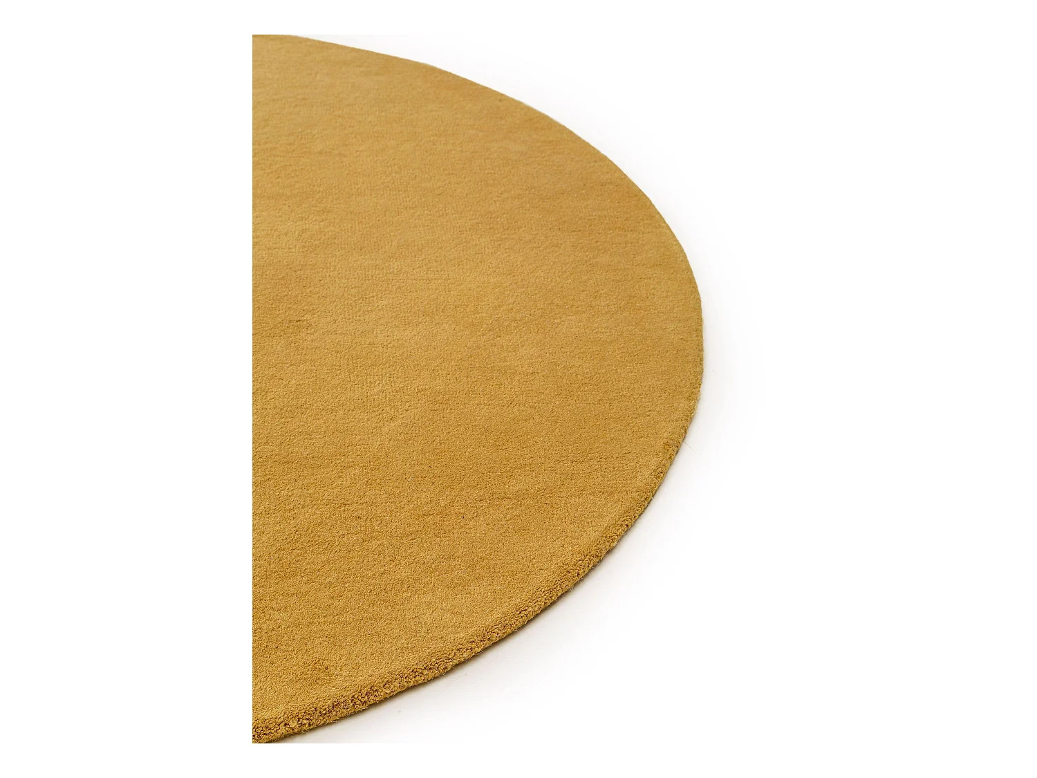 Tapis en laine rond Bent Jaune ø 150 cm rond
