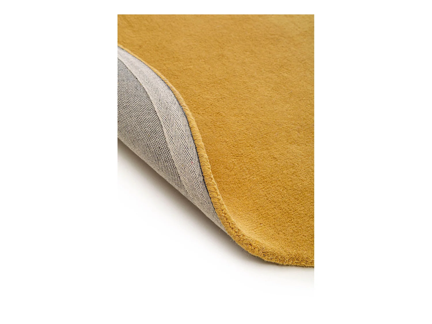 Tapis en laine rond Bent Jaune ø 150 cm rond