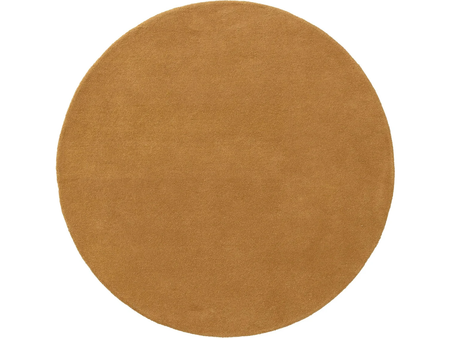 Tapis en laine rond Bent Jaune ø 150 cm rond
