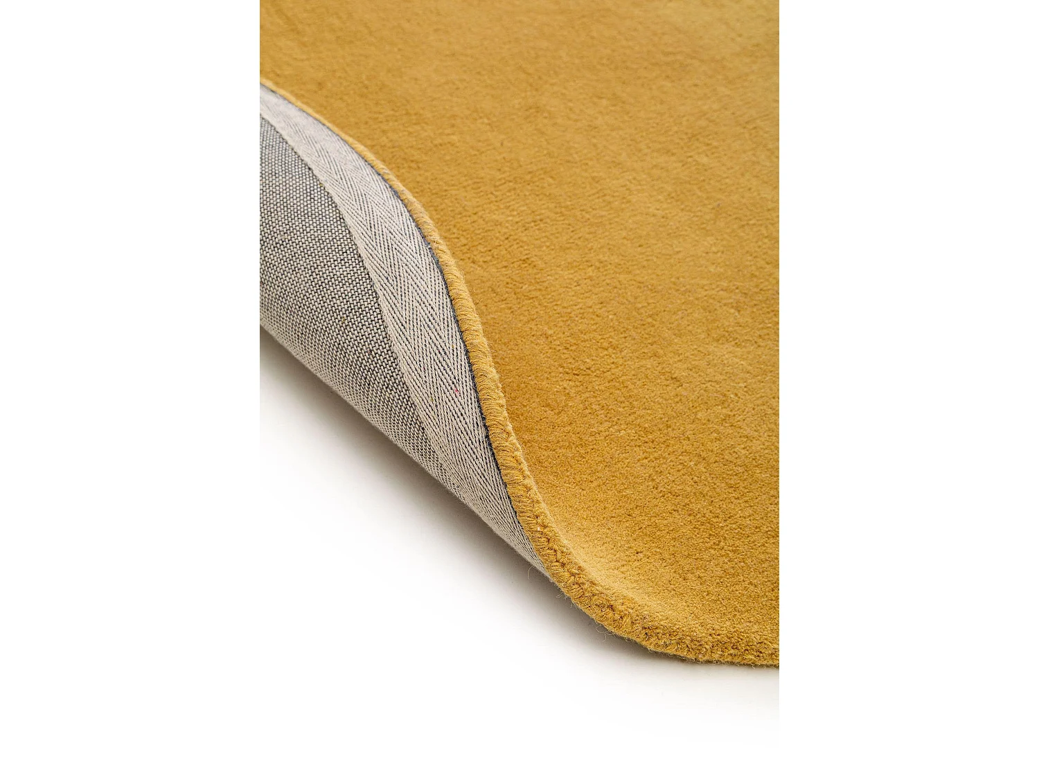 Tapis en laine rond Bent Jaune ø 150 cm rond