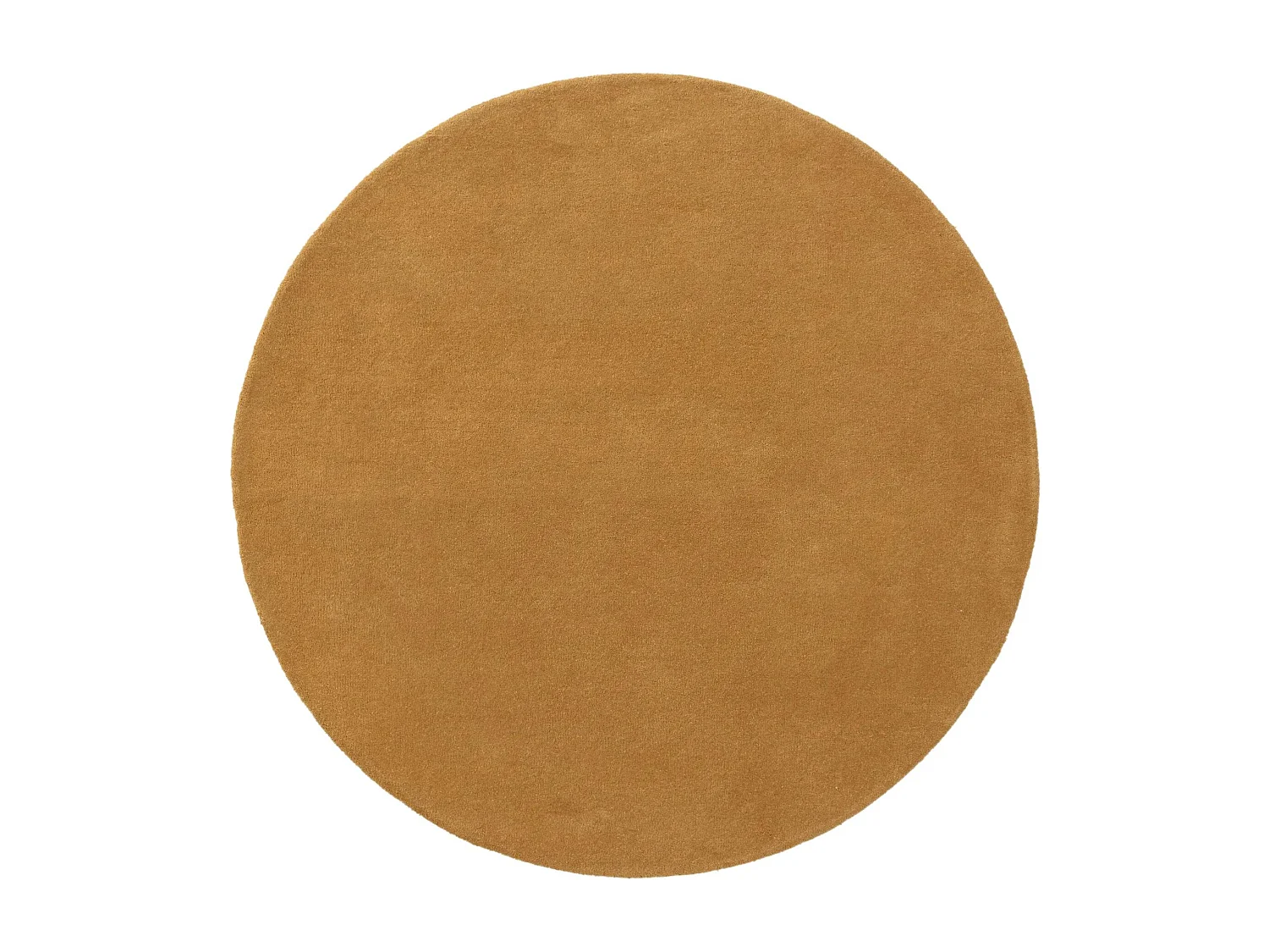 Tapis en laine rond Bent Jaune ø 150 cm rond