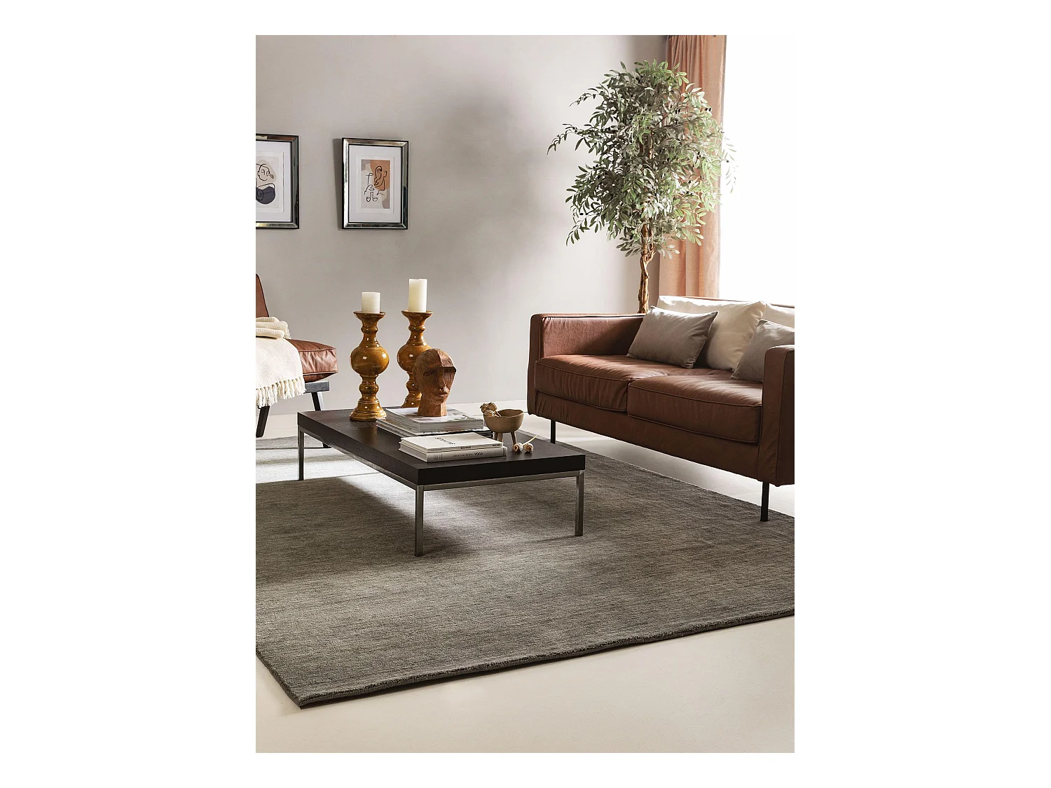 Tapis de laine Jamal Gris 250x350 cm