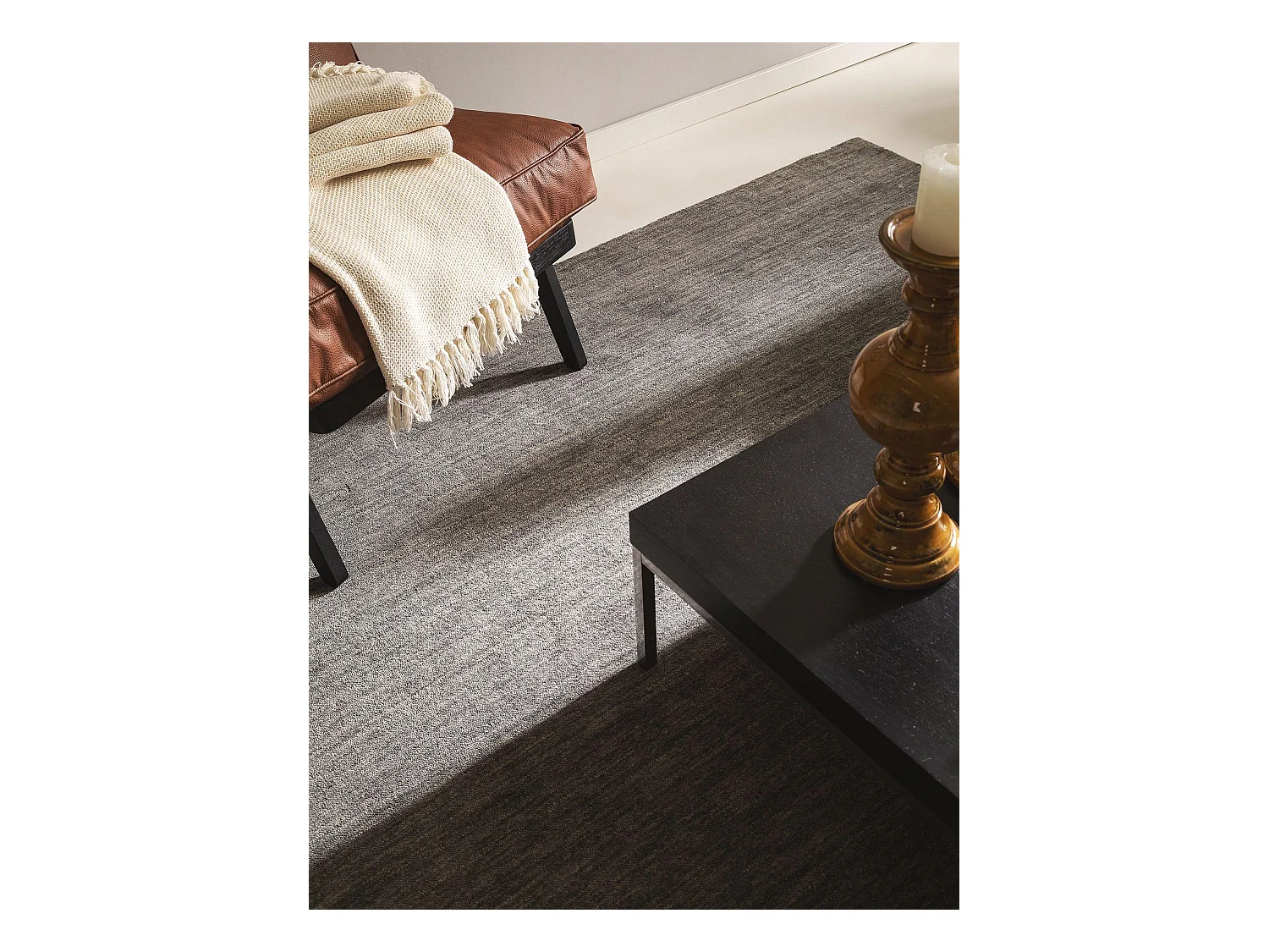 Tapis de laine Jamal Gris 250x350 cm