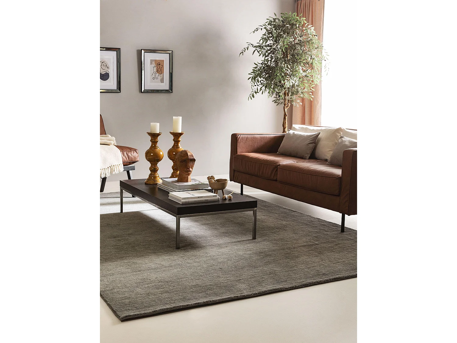 Tapis de laine Jamal Gris 250x350 cm