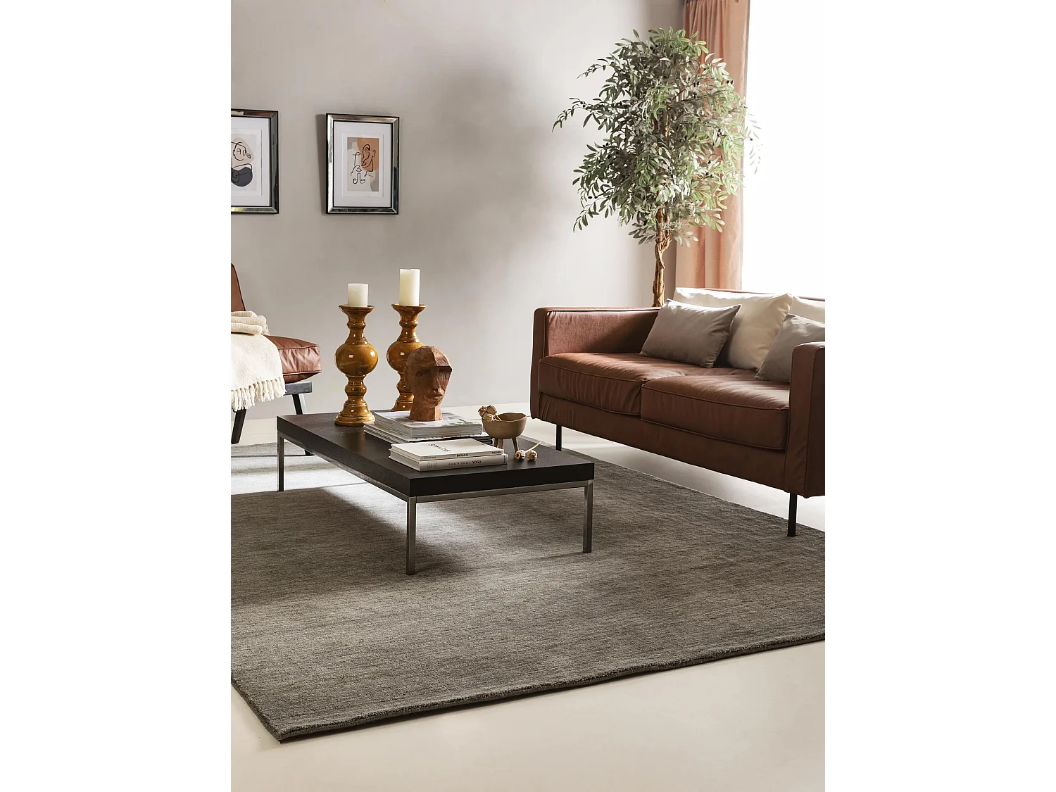 Tapis de laine Jamal Gris 250x350 cm