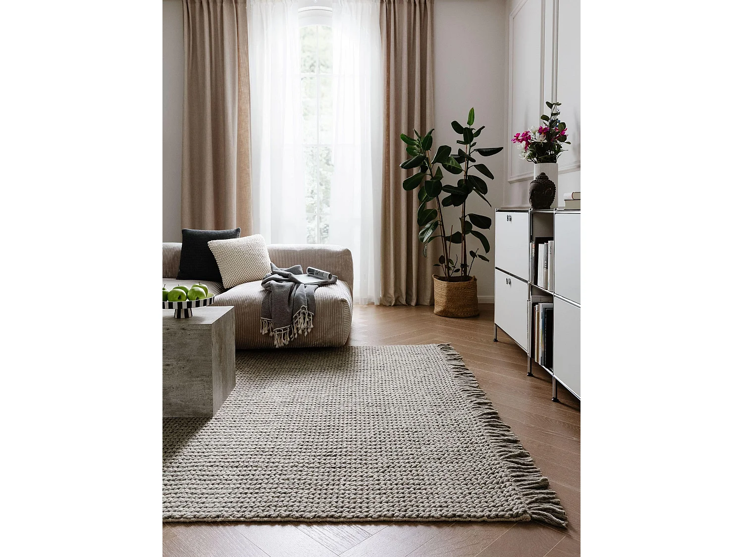 Tapis de laine Velma Gris 160x230 cm