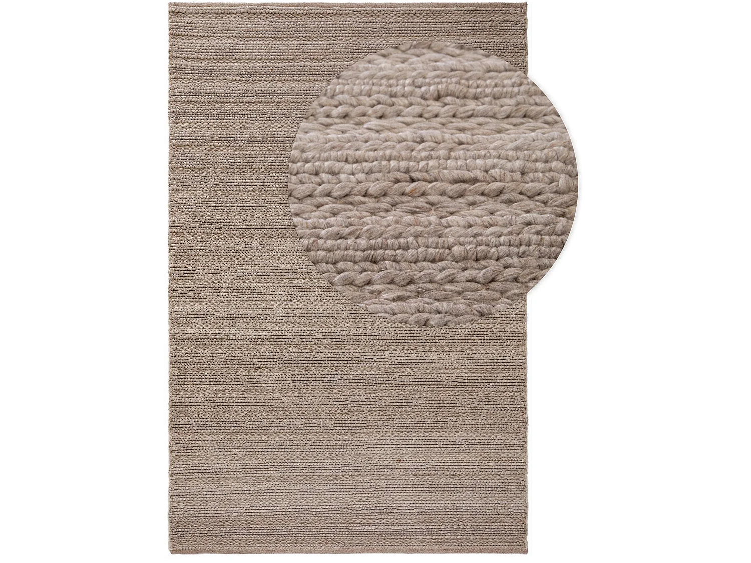 Tapis de laine Dina Beige 80x150 cm
