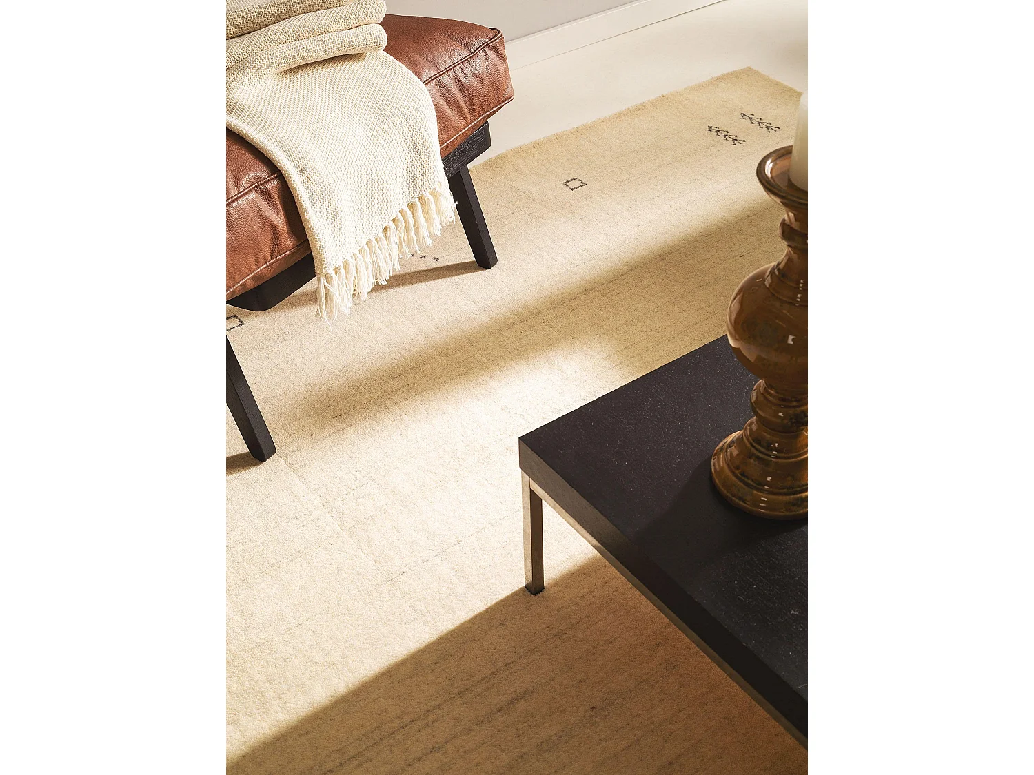 Tapis de laine Jamal Crème 300x400 cm