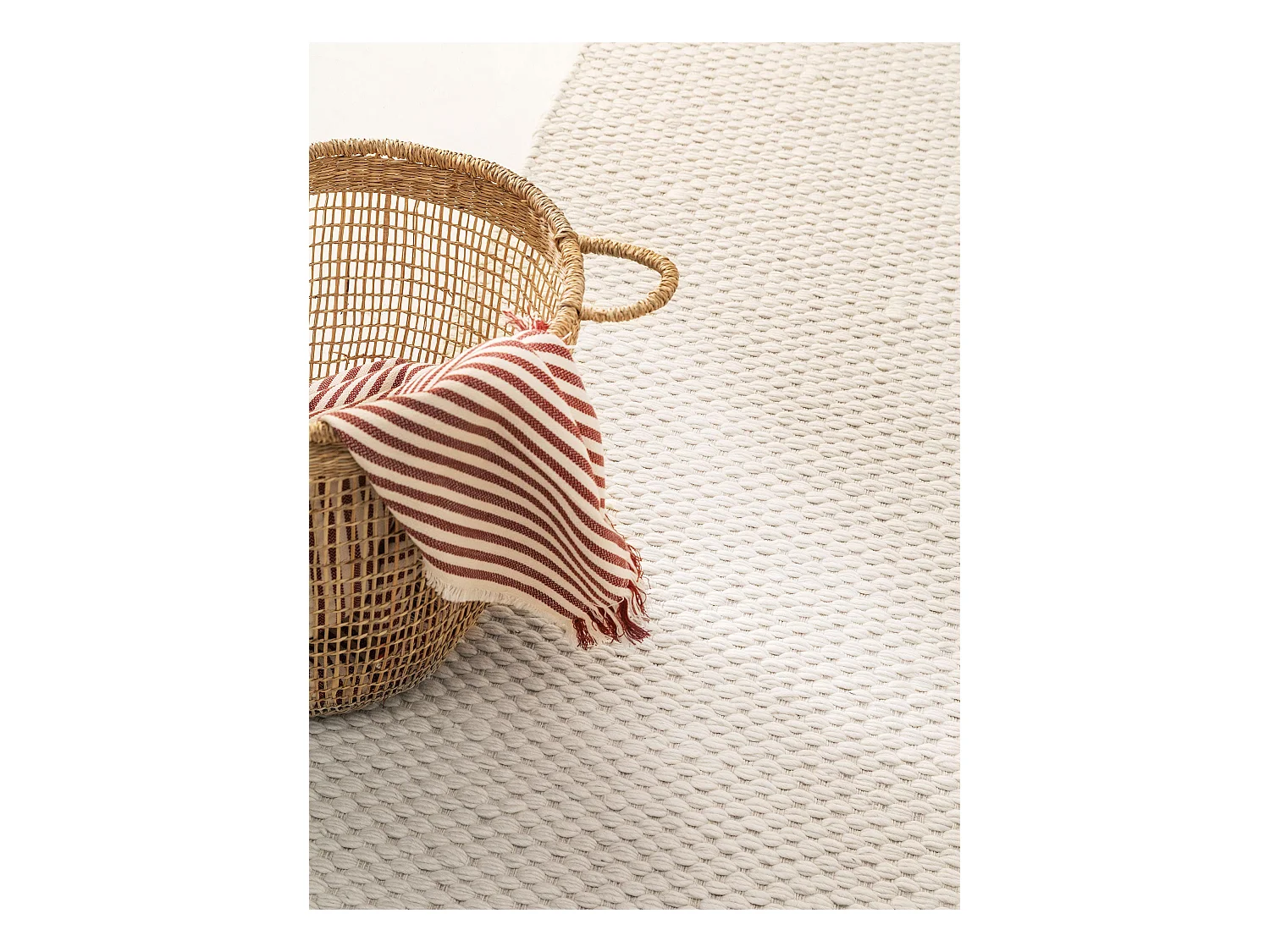 Tapis de laine Lana Crème 80x250 cm