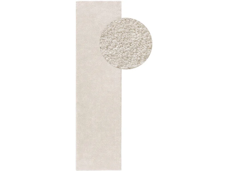 Tapis de couloir Tacoma Crème 80x300 cm