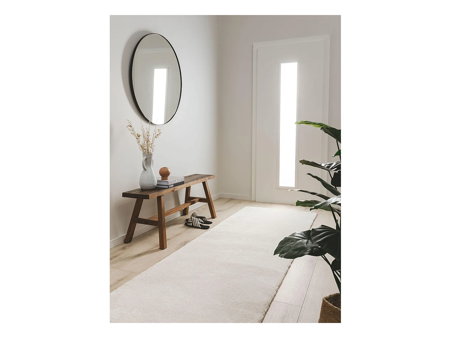 Tapis de couloir Tacoma Crème 80x300 cm