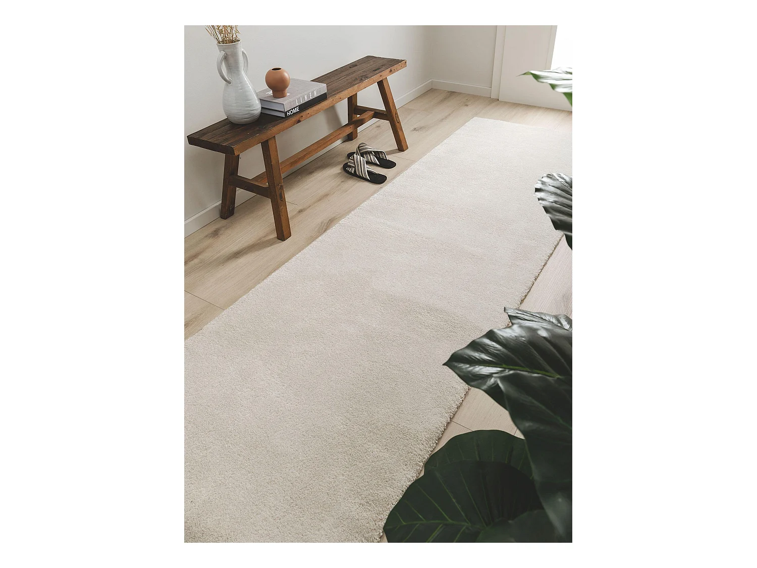Tapis de couloir Tacoma Crème 80x300 cm