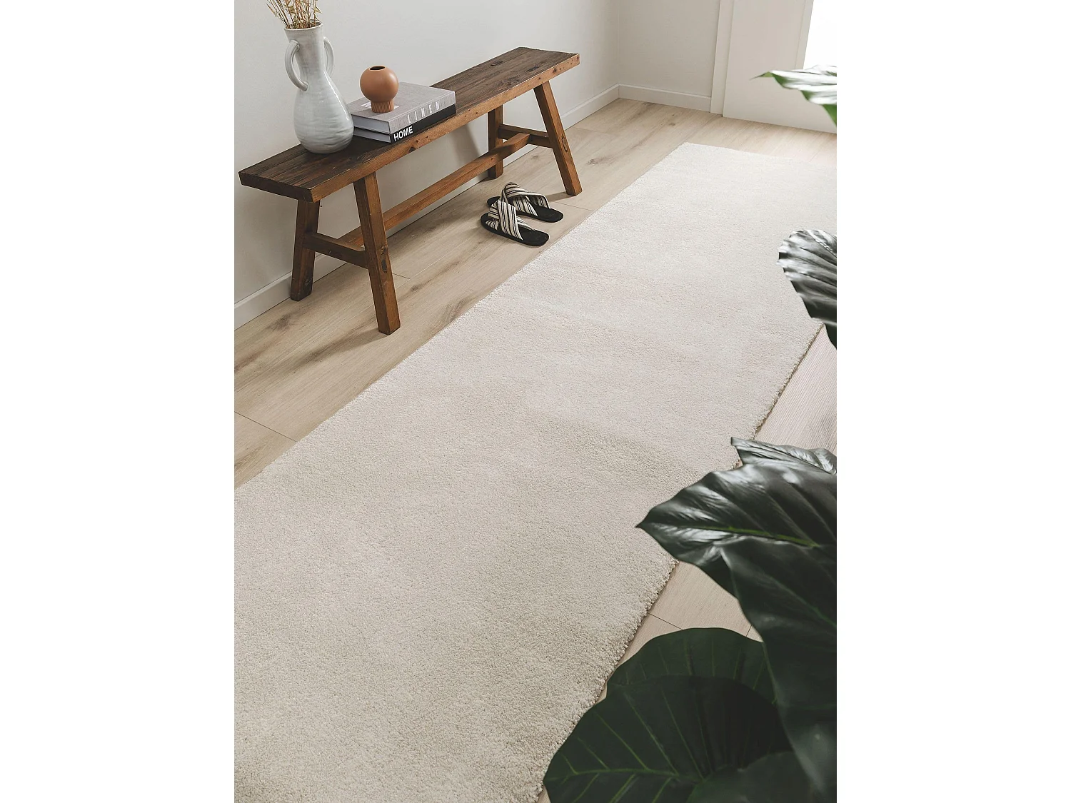 Tapis de couloir Tacoma Crème 80x300 cm