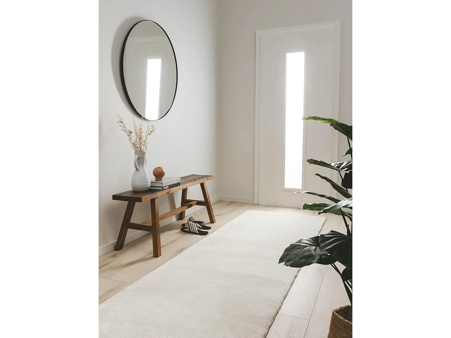 Tapis de couloir Tacoma Crème 80x300 cm