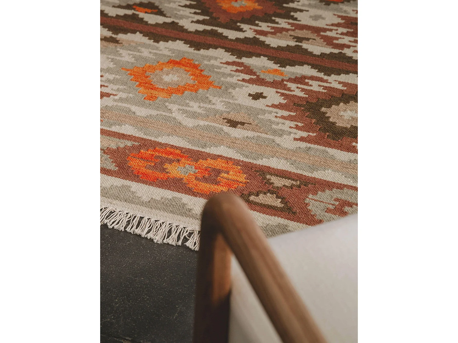 Kelim tissé à la main Zohra Multicouleur 70x140 cm