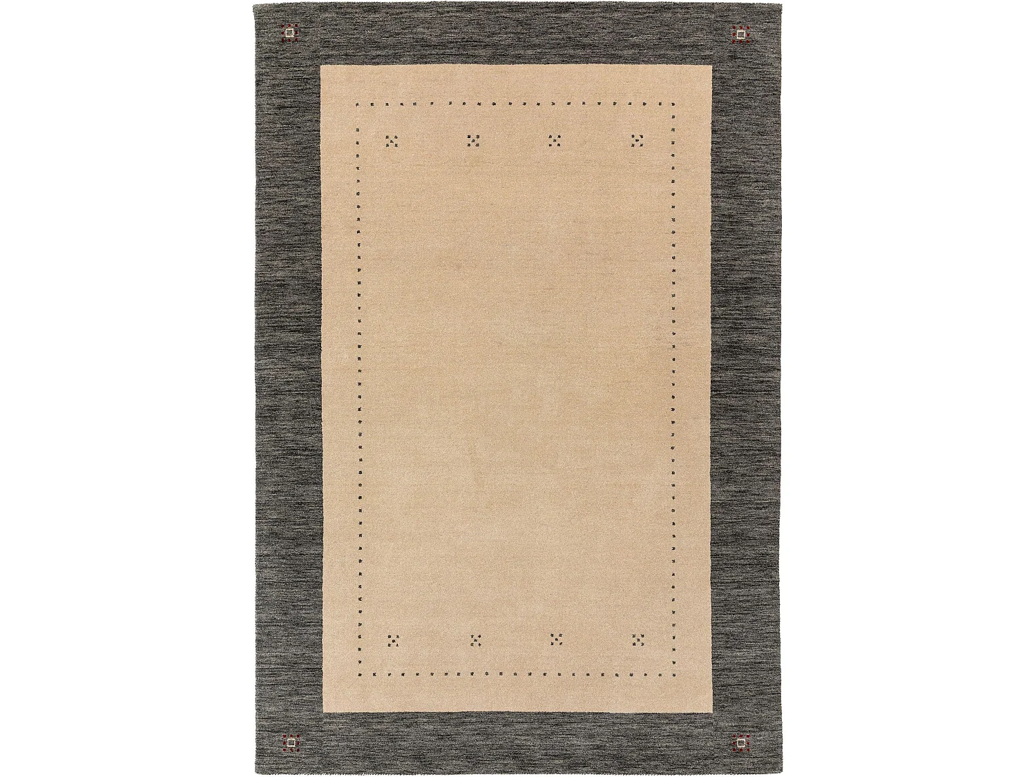 Tapis de laine Jamal Beige/Gris 200x300 cm