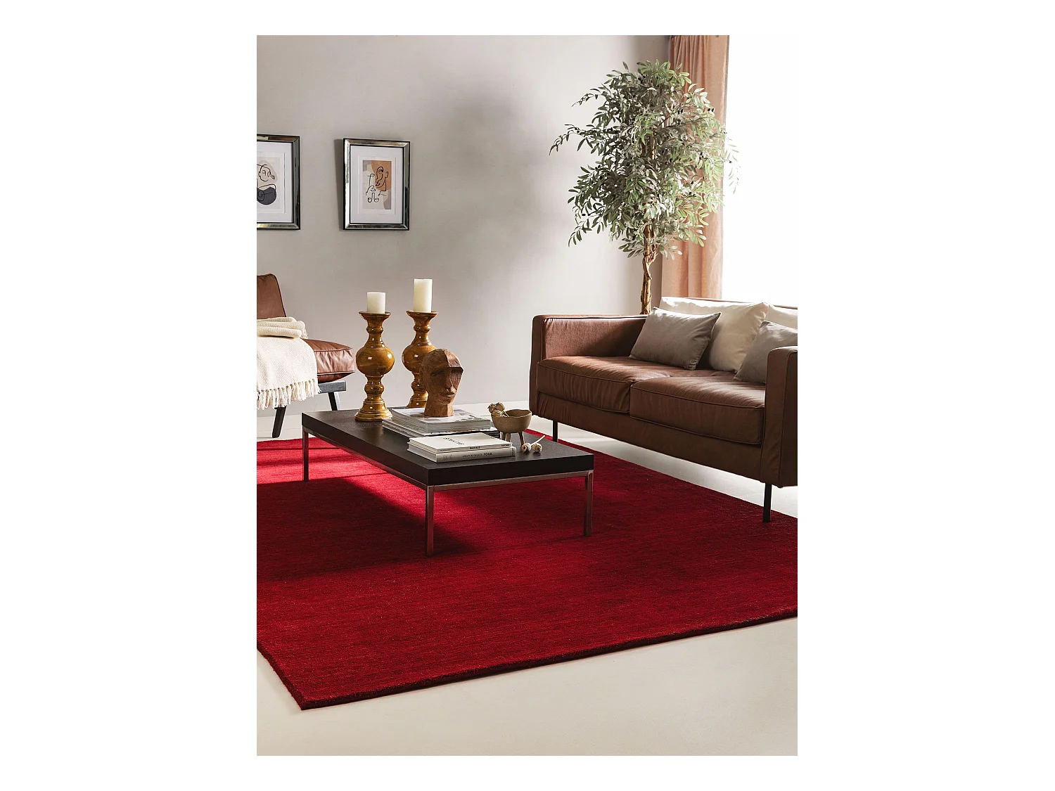 Tapis de laine Jamal Rouge 120x170 cm