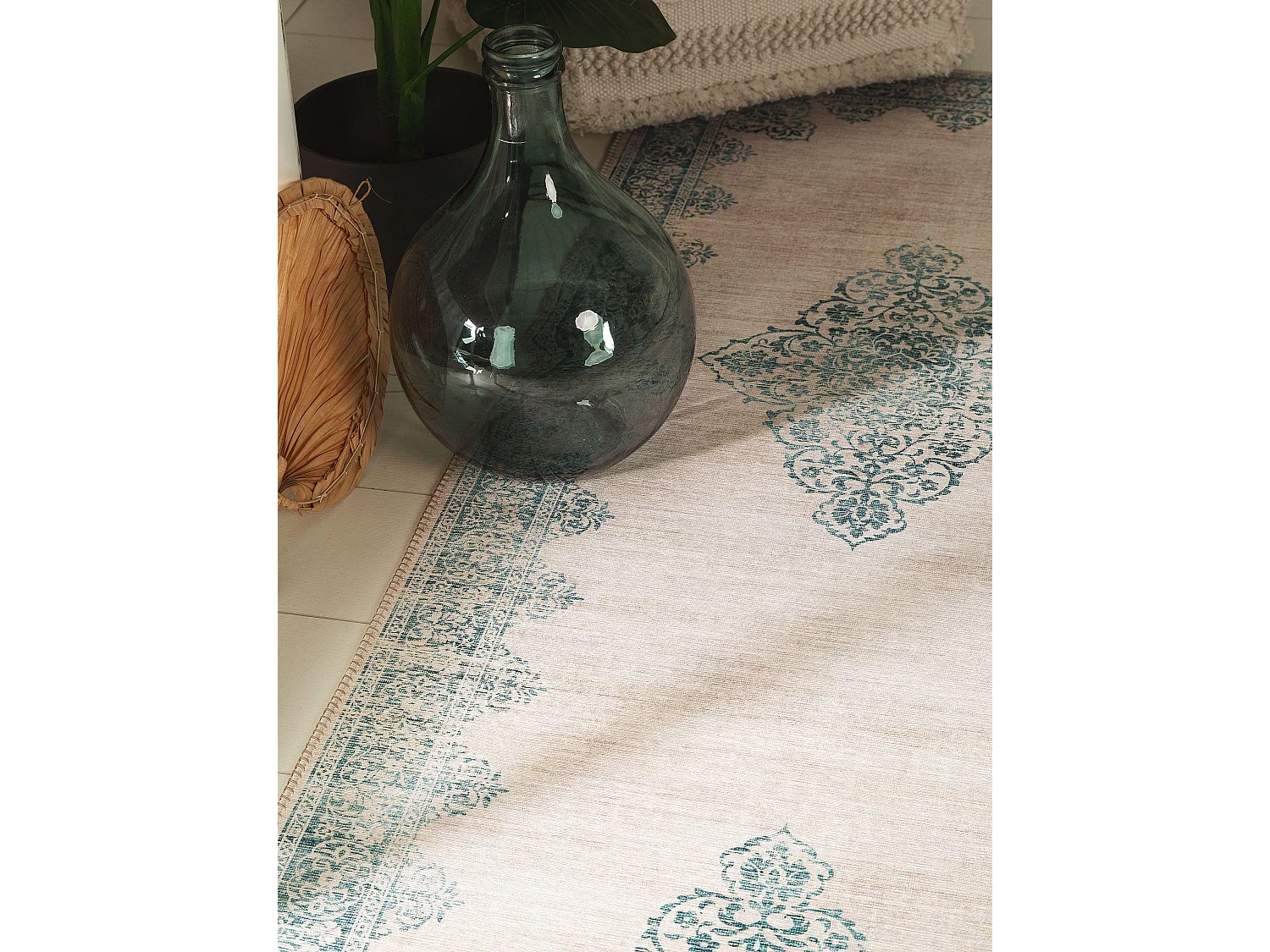 Tapis de couloir Laury Turquoise 80x240 cm